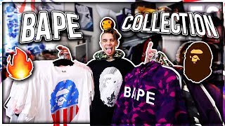 MY ENTIRE BAPE COLLECTION CLOTHESACCESSORIES [upl. by Lorrad]