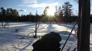 Kurze Tour querfeldein mit Langlaufski [upl. by Eceryt]