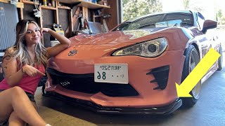 BEST CARBON FRONT LIP FOR 86INSTALL [upl. by Pennie558]