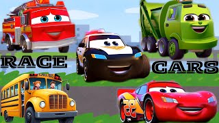 Cars Race  Fun Songs For Kids [upl. by Ymmij702]