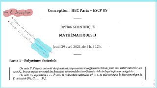 HECESCP 2021 MATHS 2 ECS Corrigé 13 [upl. by Ilrac]