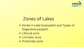 Zones in Lake  Ecosystem and Types of Organisms presentLittoral zonelimnetic zone profundal zone [upl. by Fabria595]