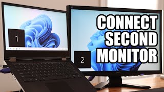 Connect a 2nd Monitor to Laptop on Windows 1011 [upl. by Joacimah98]