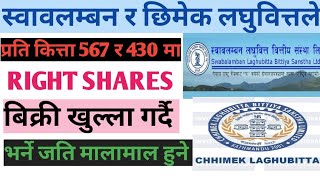 स्वावलम्बन र छिमेक लघुवित्तको Right Shares बिक्री खुल्ला l upcomeing RIGHT SHARES lrightshare ipo [upl. by Leventhal]