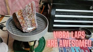 Polishing a HUGE SEAM AGATE on a Covington Engineering 10quot Vibra Lap  Polishing Rocks 6 [upl. by Jolie220]