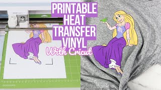 PRINTABLE HEAT TRANSFER VINYL HTV ON A SHIRT  STEP BY STEP BEGINNER TUTORIAL [upl. by Paluas]