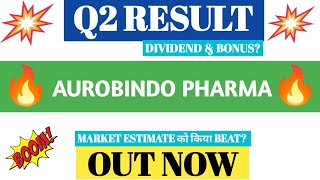 AUROBINDO PHARMA Q2 RESULTS 2025  AUROBINDO PHARMA Q2 RESULTS TODAY  AUROBINDO PHARMA LATEST NEWS [upl. by Nosneb268]