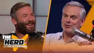 Julian Edelman discusses his prep for Tom Bradys roast BelichickKraft favorite win  THE HERD [upl. by Guyon]