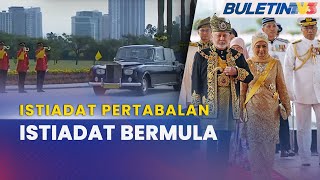 ISTIADAT PERTABALAN  Keberangkatan Tiba Yang DiPertuan Agong amp Permaisuri [upl. by Las]