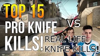 BEST CSGO KNIFE KILLS vs REAL LIFE KNIFE KILLS 🗡 [upl. by Yate]