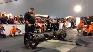 Zydrunas Savickas 2175kg 480lb log press 2016 Arnold Classic Australia Strongman [upl. by Putnem]