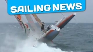 Thomas Coville almost capsized on his trimaran Sodebo [upl. by Etteluap628]