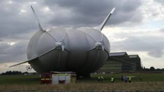 Airlander 10 full outdoor engine test for the first flight from Cardington Bedfordshire [upl. by Loella]