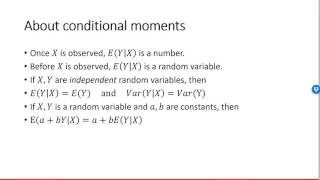 Conditional expectation and conditional variance [upl. by Jansson]