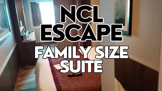 NCL Escape One of my favorite cabin FAMILY SIZE Ocean VIEW SUITE [upl. by Iht]