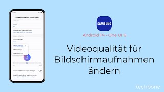 Videoqualität für Bildschirmaufnahmen ändern  Samsung Android 14  One UI 6 [upl. by Laina]