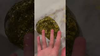 Mixing Gold Leaf into Slime ASMR shorts goldleaf slimeasmr [upl. by Adnwahsat219]