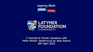 A Tutorial in French Literature  Britannicus by Jean Racine A talk by Peter Winter [upl. by Tatia963]