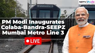 Prime Minister Narendra Modi Inaugurates ColabaBandraSEEPZ Mumbai Metro Line 3  NDTV Profit [upl. by Balcer]