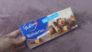 Bahlsen Waffeletten Milk  Al Latte Chocolate Dipped Cookies 100 g Unboxing and Test [upl. by Egiedan]