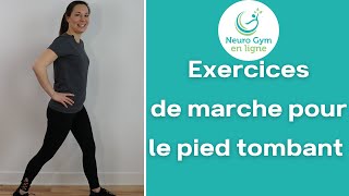 Exercices de marche pour le pied tombant │PostAVC SEP lésion médullaire et autre [upl. by Odlaumor458]