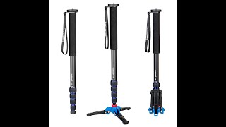 Koolehaoda Professional 65inch Camera Aluminium Monopod with Folding Three Feet Support Stand [upl. by Aroel406]