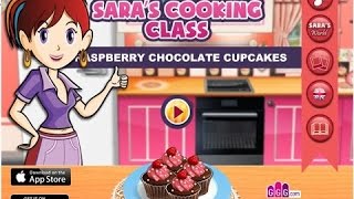 Saras Cooking Class Raspberry Chocolate Cupakes [upl. by Misab]