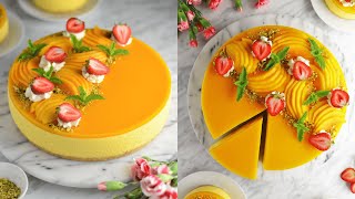 The Ultimate No Bake Mango Cheesecake  Light amp Fluffy Mango Mousse cake  Eggless  Lime Thyme [upl. by Toolis]