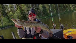 POV Lappland Kayak Fishing 2023  quotA tricky pikes talequot eng sub [upl. by Eugene687]