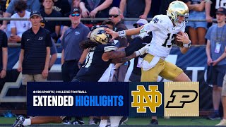 No 18 Notre Dame at Purdue Extended Highlights  Big Ten on CBS [upl. by Yehudit]