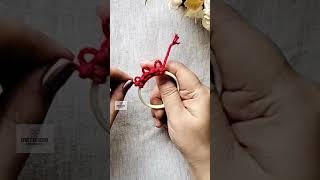 How to make Macrame Christmas Ornament  shorts youtubeshort wreath christmas viral macrame [upl. by Wan]