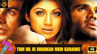 Tum Dil Ki Dhadkan Mein Karaoke with Lyrics  Dhadkan 2000  Sing Along 🎤  Kafas Entertainment [upl. by Jereld47]