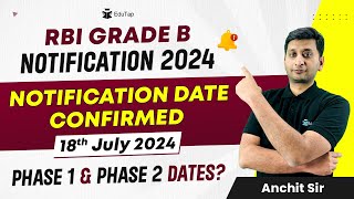 RBI Grade B 2024 Notification  RBI Grade B Expected Exam Date  RBI Recruitment  RBI Latest Update [upl. by Pamelina]