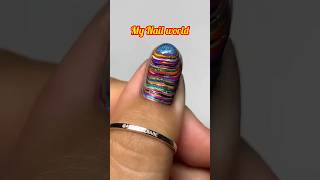 weird nailart design with 9 nailpaints 💅 shorts ytshorts nails mood notoolnailart weird fyp [upl. by Anelej]