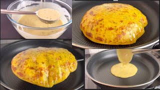 ALOO PARATHA RECIPE WITH LIQUID DOUGH  NO ROLLING NO KNEADING  WHEAT FLOUR ALOO PARATHA RECIPE [upl. by Odine]