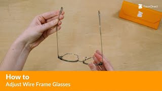 How to Adjust Wire Frame Glasses [upl. by Kyd]