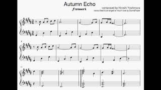 Hiroshi Yoshimura  Autumn Echo 静けさの本  Static SHEET MUSIC [upl. by Dnartreb]