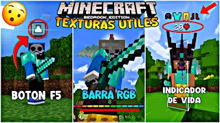 ✅5 MEJORES TEXTURAS UTILES para MCPE 12051🔥 [upl. by Nois]