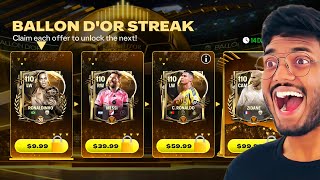 Ballon dOr Streak Packs are Broken FC MOBILE [upl. by Htezil]