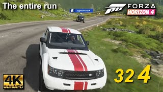 Forza Horizon 4 ELIMINATOR VIDEO 324 The Entire Run 4K [upl. by Akimyt]