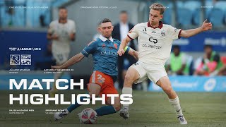 ALM Unite Round Highlights Brisbane Roar vs Adelaide United [upl. by Auqcinahs]