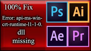 Photoshop dll missing How to fix error apimswincrtruntimel110dllError [upl. by Eimac]