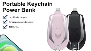 1500 mAh PowerPod Keychain Power bank with Type C  Iphone charging connecter mumbai india [upl. by Hendon]