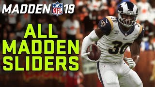 Madden 19 All Madden Sliders amp Franchise Settings [upl. by Nader528]