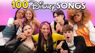 Disneys Descendants Cast Tries To Sing 100 Disney Songs In 10 Minutes [upl. by Patti]