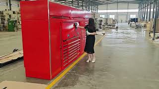 Red cold rolled steel garage tool cabinetmetalworking [upl. by Anrym]