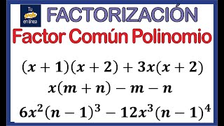 💥FACTORIZACIÓN 02 Factor Común Polinomio🚀 [upl. by Afaw]