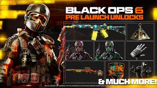 ALL NEW Black Ops 6 Pre Launch Rewards amp Unlocks Operators Camos Blueprints VPN amp MORE [upl. by Adnauq]