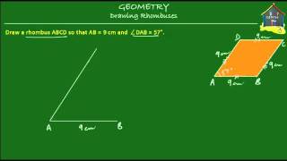 Singapore Math Grade 5  Primary 5 Geometry  Drawing rhombus with instruments [upl. by Veronique]