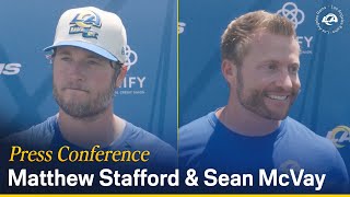 Matthew Stafford amp Sean McVay Speak To The Media Following Joint Practice With The Chargers [upl. by Ronalda]